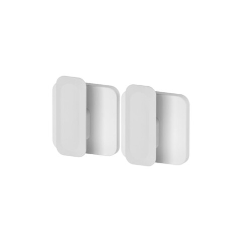 Set x2 percheros de baño con adhesivo resistente Blanco