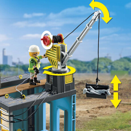 Construcción con Grúa Playmobil con Figuras 138 Piezas