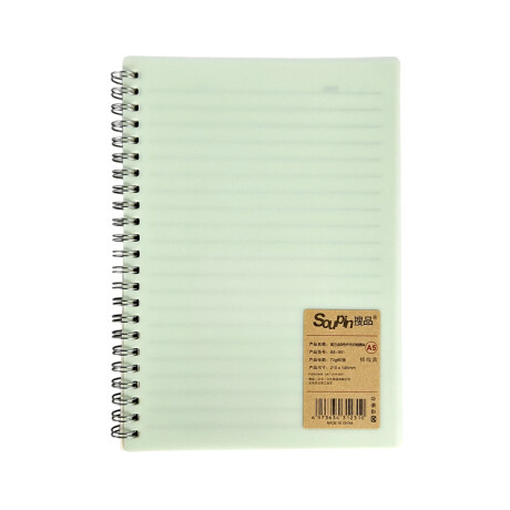 Cuaderno Tamano B5 Con Renglones De 80 Hojas Color Pastel Verde