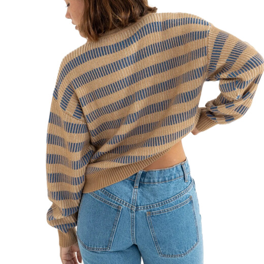 Buzo Rhythm Estelle Quarter Zip Striped Knit - Multicolor Buzo Rhythm Estelle Quarter Zip Striped Knit - Multicolor