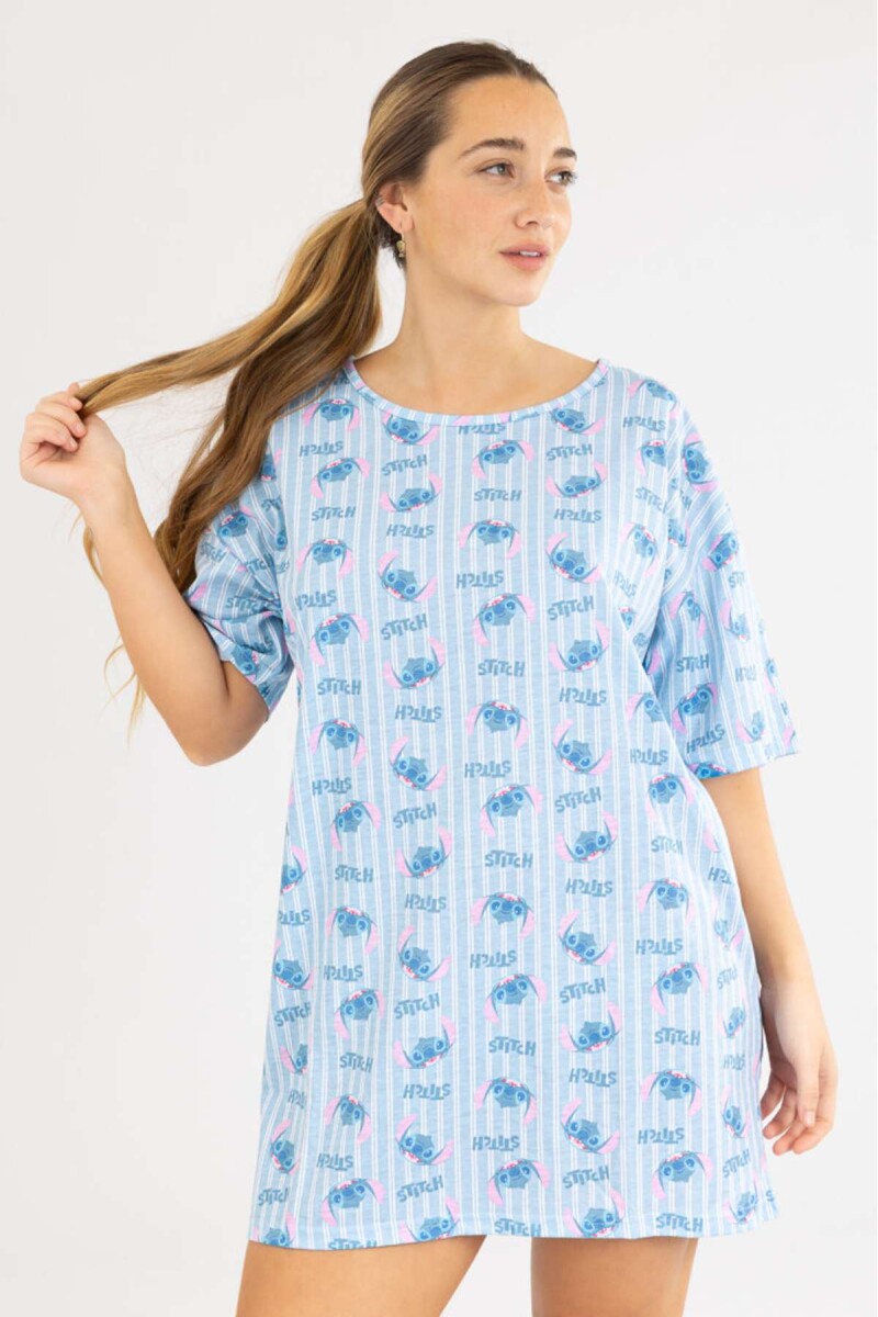 Stitch Face Dress - Celeste 