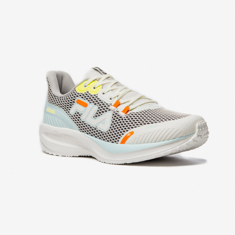Fila Running Femenino Athlon Blanco-azul Claro-naranja Blanco-azul