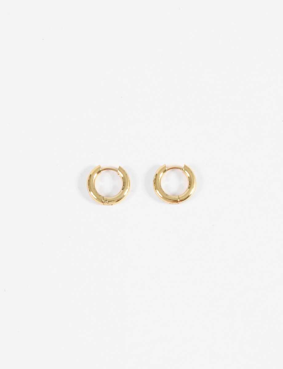 Aros acero grueso extra small - dorado 