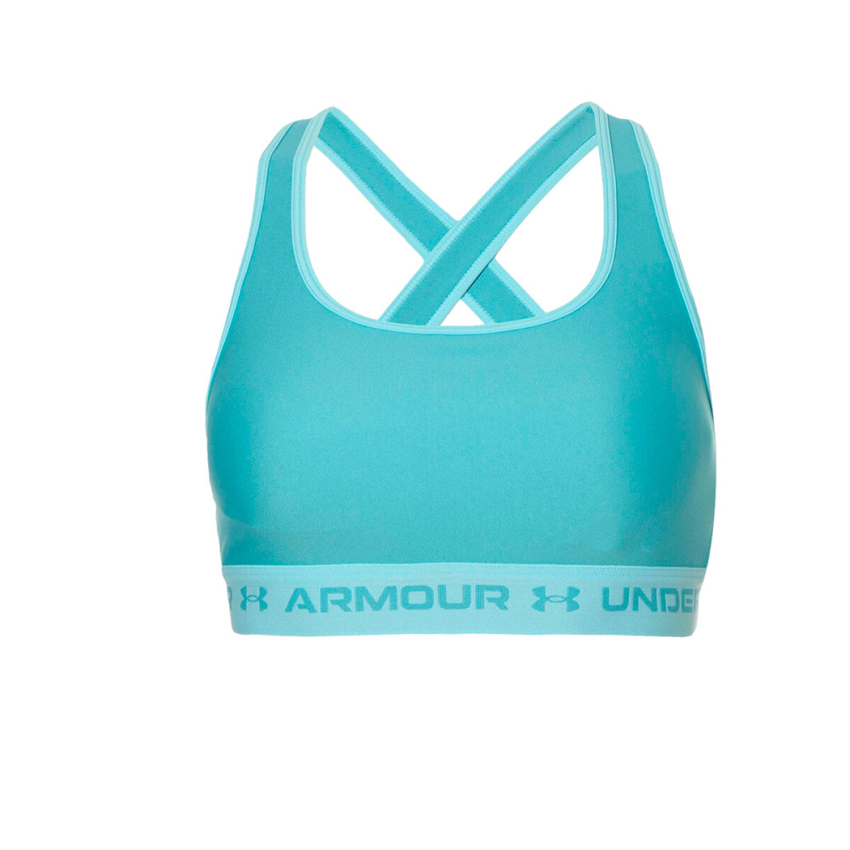 TOP MUJER UNDER ARMOUR CROSSBACK MID BRA - Light blue 