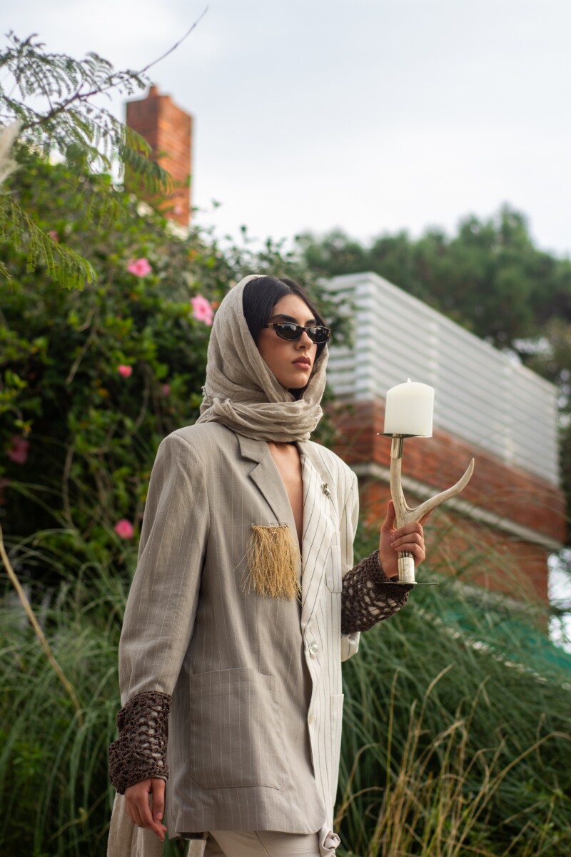 Pin Raphia Beige