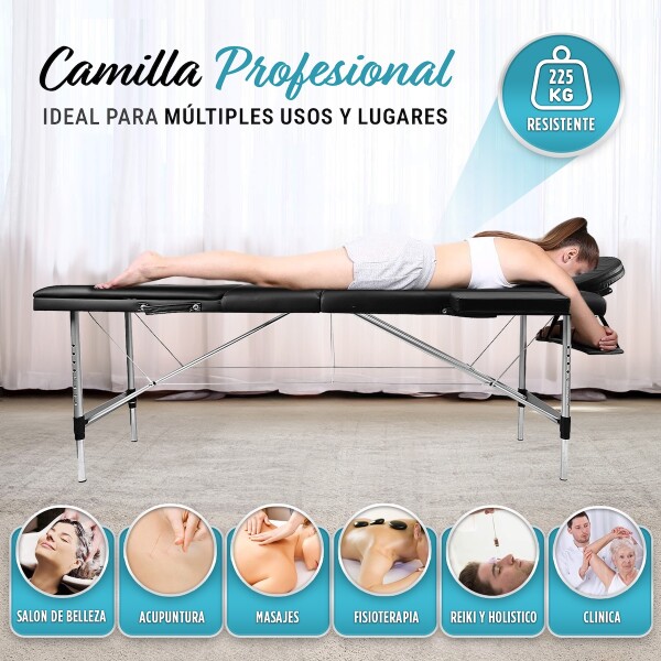 Camilla Para Masajes Profesional Plegable Y Portatil Valija Color Negro CPM003 Camilla Para Masajes Profesional Plegable Y Portatil Valija Color Negro CPM003
