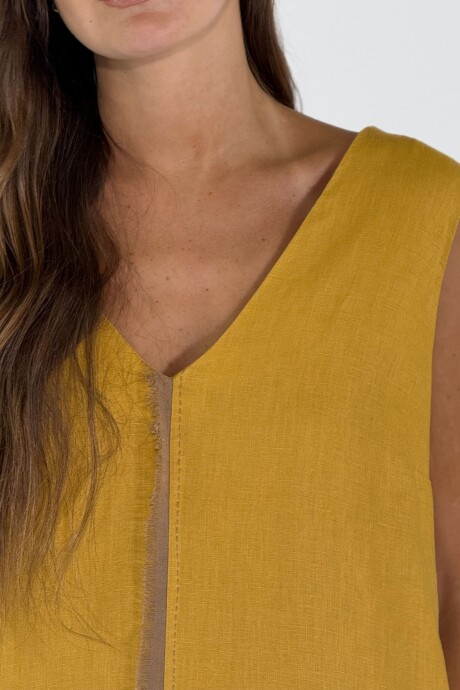 VESTIDO CAMILA Mostaza