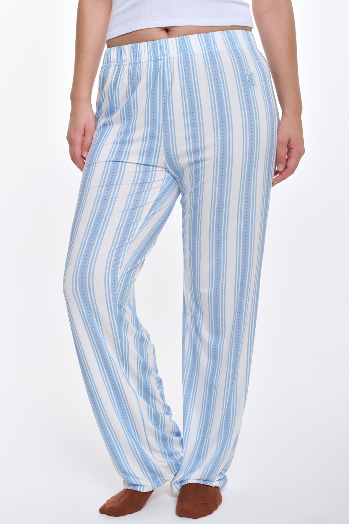 Pantalón Charlotte Rayas Celeste