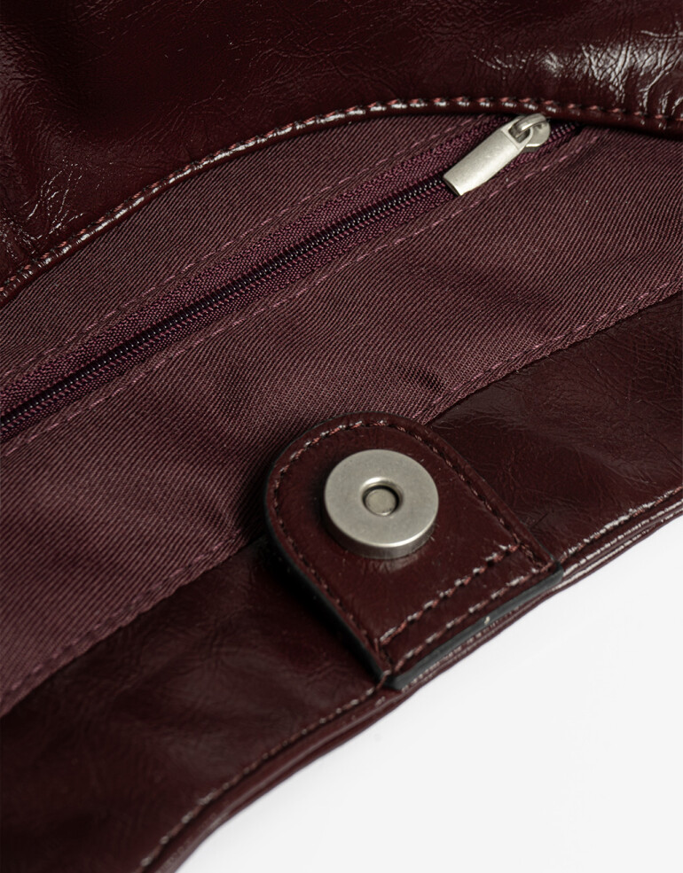 Saca Cartera Formato Saca Burgundy - Rojo Cereza