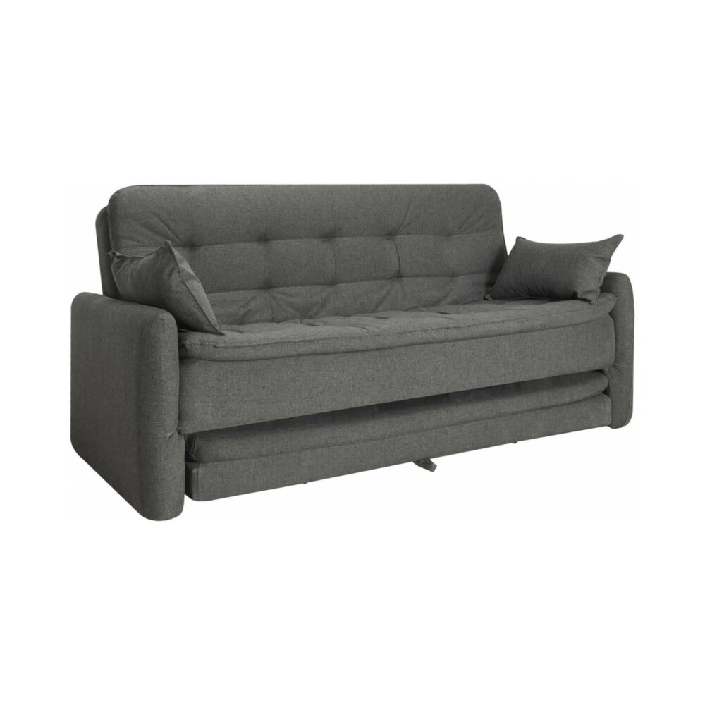 SILLÓN CAMA 3 CUERPOS TELA GRIS MADALENA GRAFITO