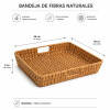 Bandeja Cuadrada con Asas en Fibras Naturales Bandeja Cuadrada con Asas en Fibras Naturales