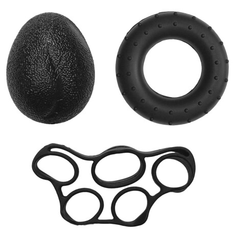 Set Hand Grip Ejercitador Manos x 7 Expert Fitness Negro