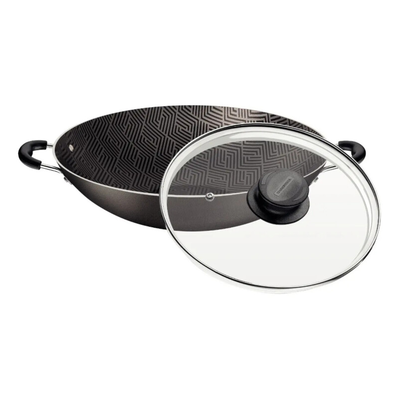 Sartén Wok Tramontina Paris c/tapa vidro 32 cm 4,4 L Sartén Wok Tramontina Paris c/tapa vidro 32 cm 4,4 L