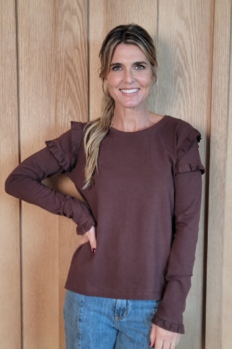 Remera Corina Chocolate