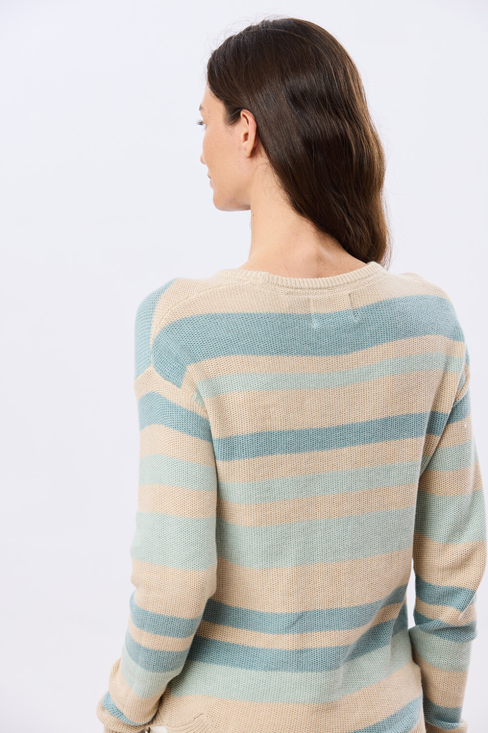 BUZO RAYADO TEJIDO Beige