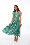 VESTIDO LULANI ESTAMPADO VERDE Y BLANCO