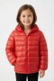 Campera puffer básica con capucha - UNISEX ROJO