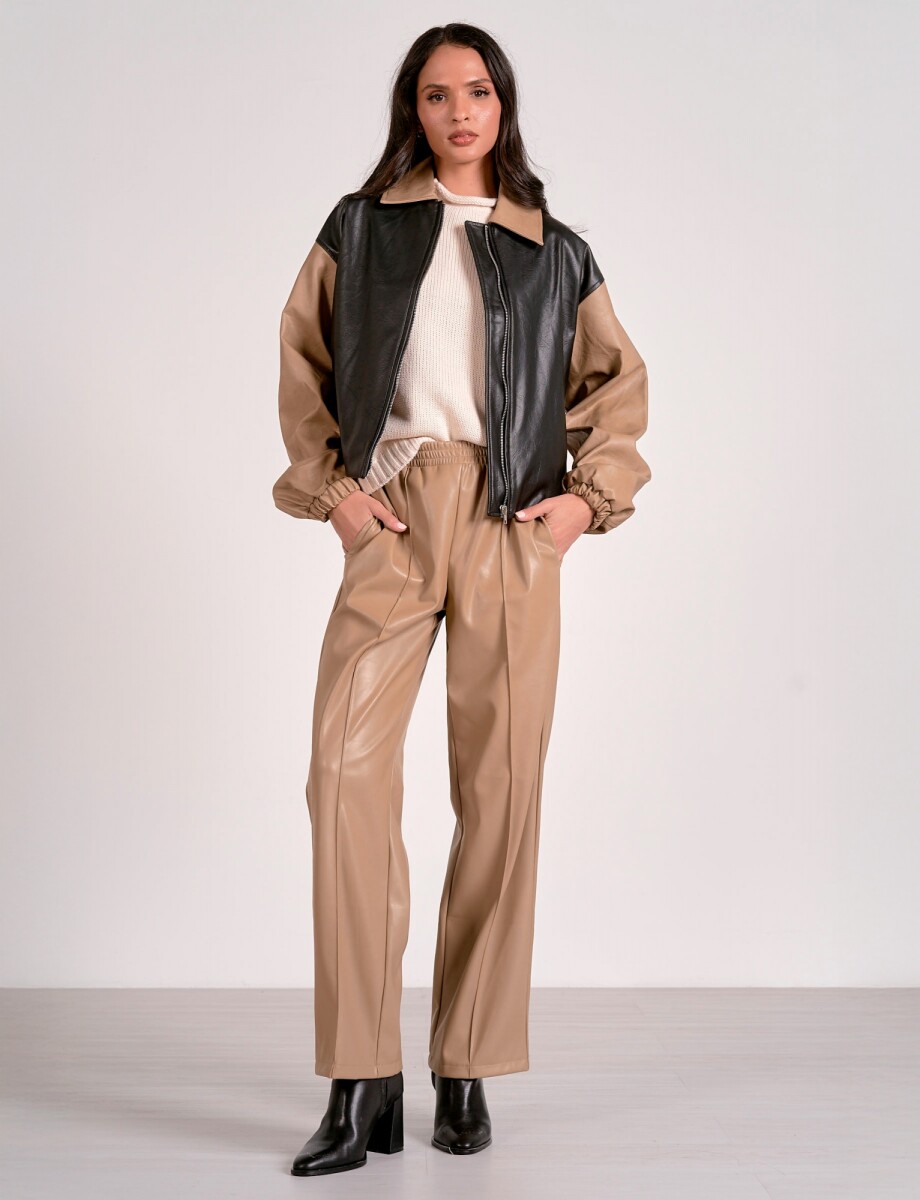 Pantalon Eco Cuero - Tostado 