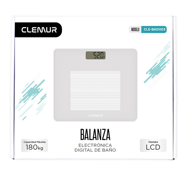Balanza Digital de Baño IMBACK Hasta 180kg, con Pantalla LCD y Step-On Balanza Digital de Baño IMBACK Hasta 180kg, con Pantalla LCD y Step-On