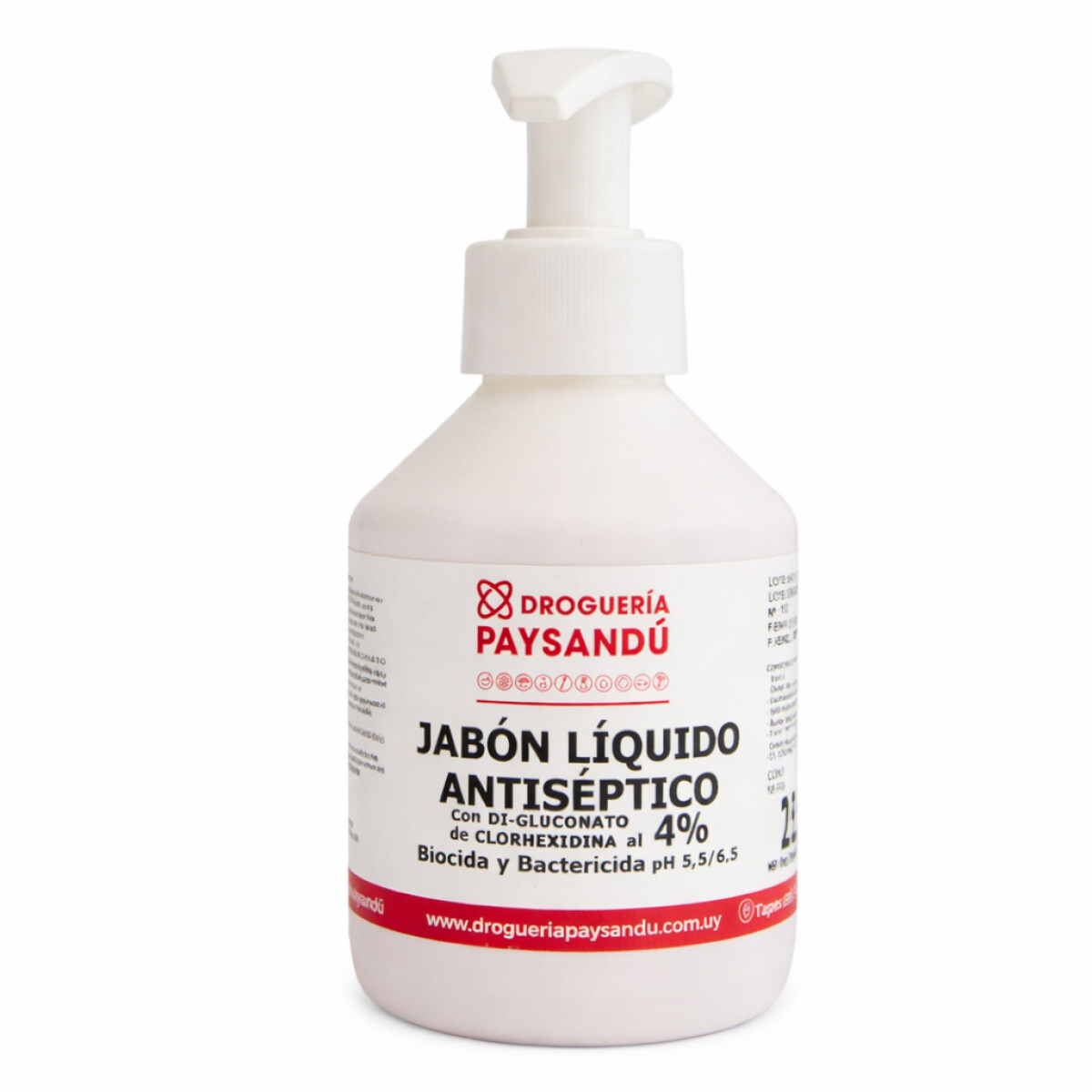 Jabón líquido antiséptico 2% - 250 mL 