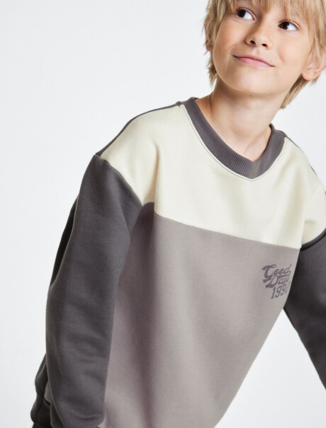 CONJUNTO INFANTIL CON ESTAMPA GRIS