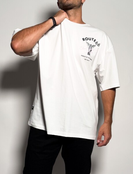 Remera oversize con estampas Iker Blanco