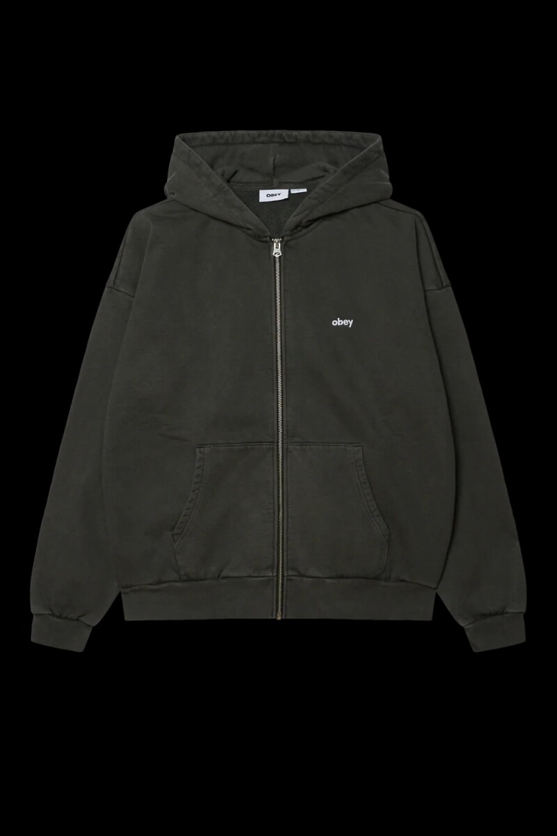 LOWERCASE PIGMENT ZIP HOOD Negro