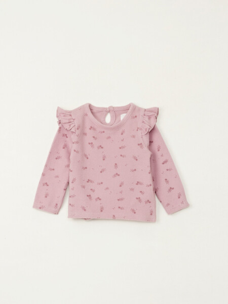 Set remera y pantalón lanilla Rosa