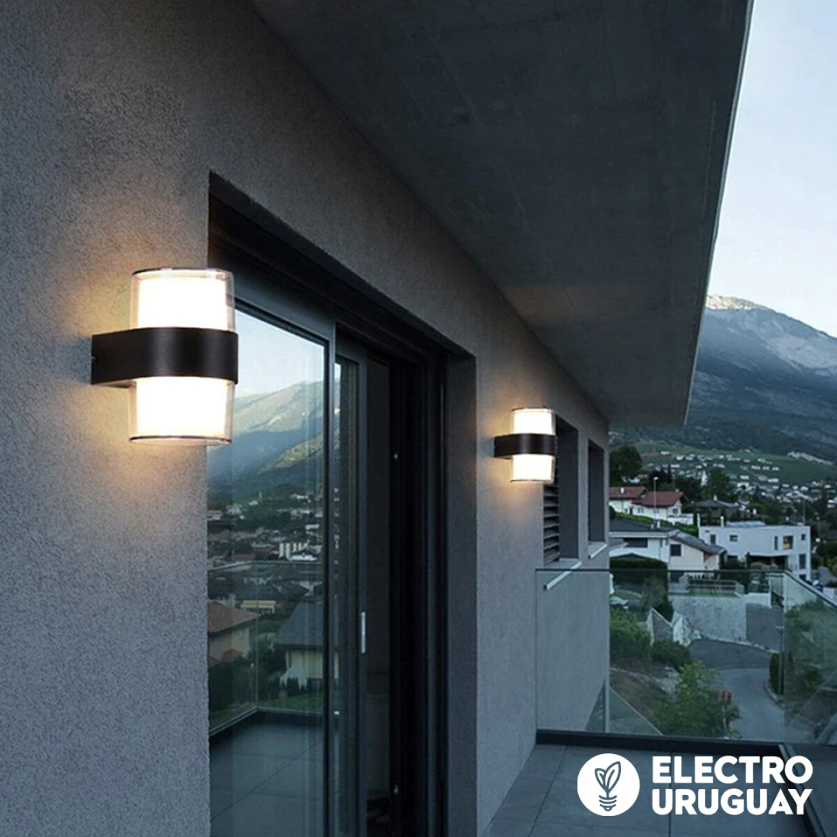 Luminaria Exterior Cilindro Bidireccional LED 12W — Electro Uruguay