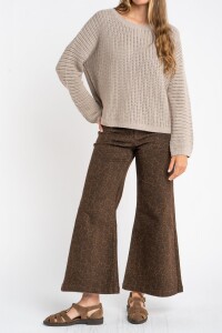 Sweater Texturado Lurex Gris