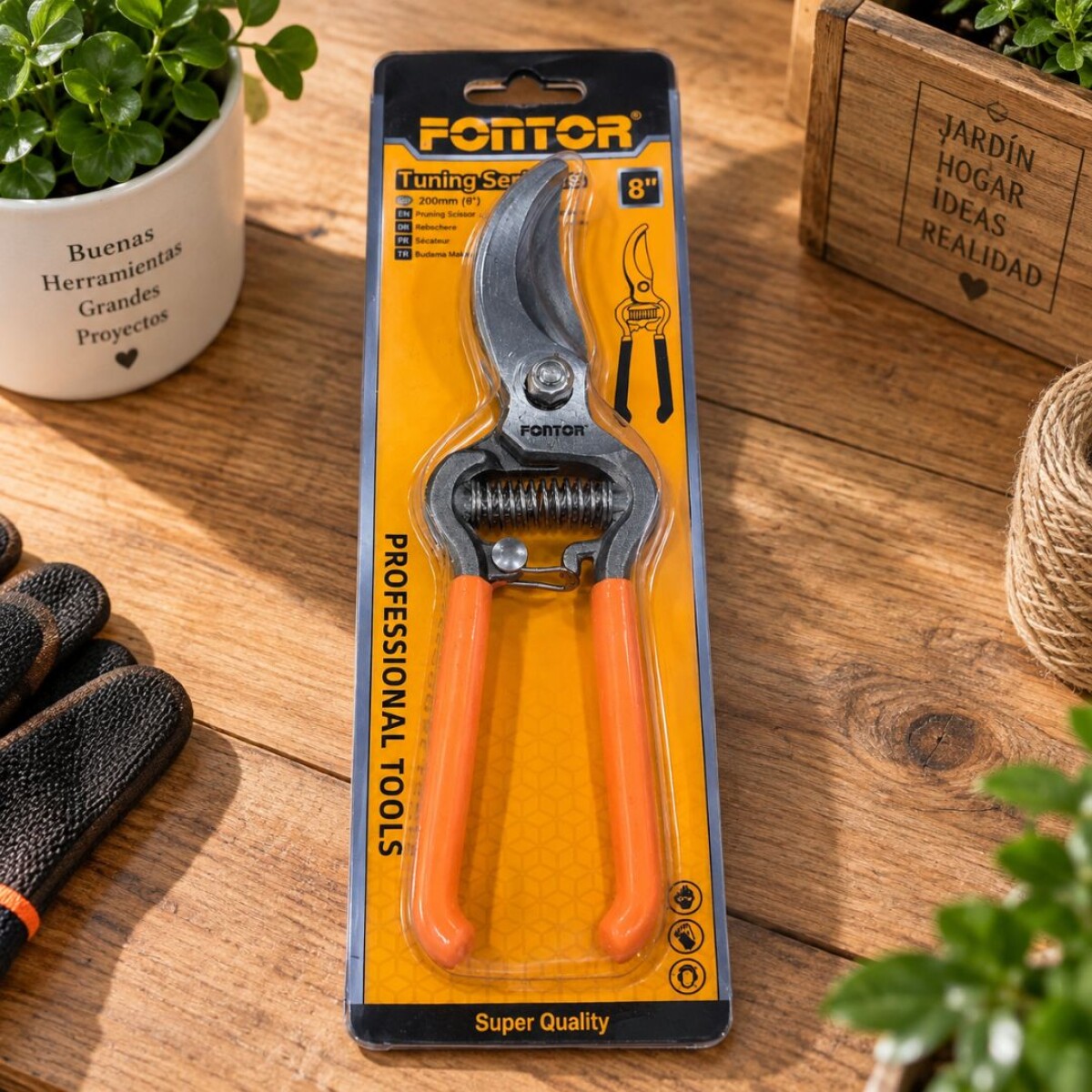 Tijera Podar 8 Pulgadas Fontor - NARANJA 