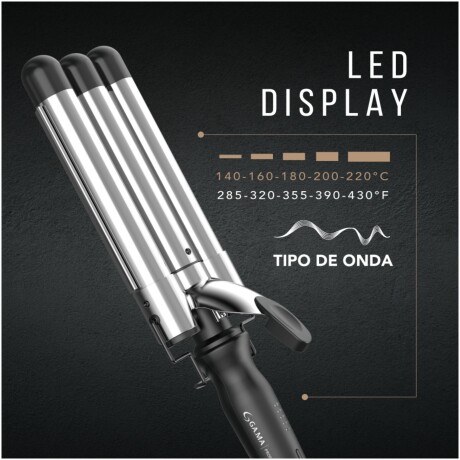 Rizador GAMA Curl Triferro Silk 5 Niveles De Ajuste Pantalla LED Rizador GAMA Curl Triferro Silk 5 Niveles De Ajuste Pantalla LED