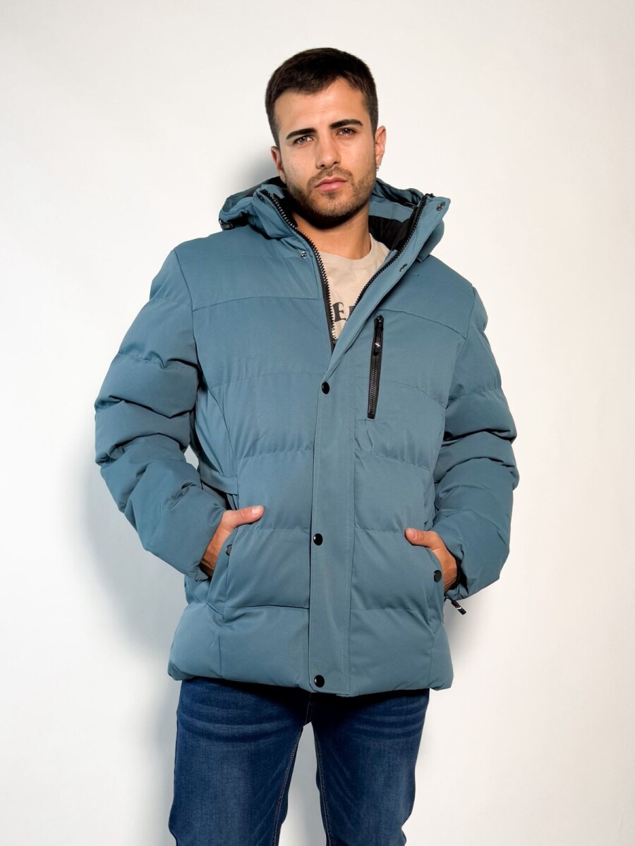 Parka abrigada con capucha desmontable Simba - Azul 