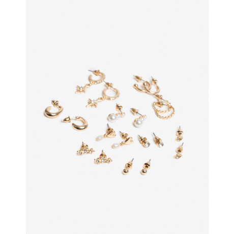 Aros Sets Metal Plateado Rodio