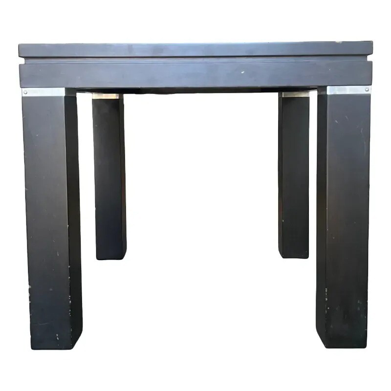 Mesa lateral con vidrio negro - MERCADERIA CON DETALLES Mesa lateral con vidrio negro - MERCADERIA CON DETALLES