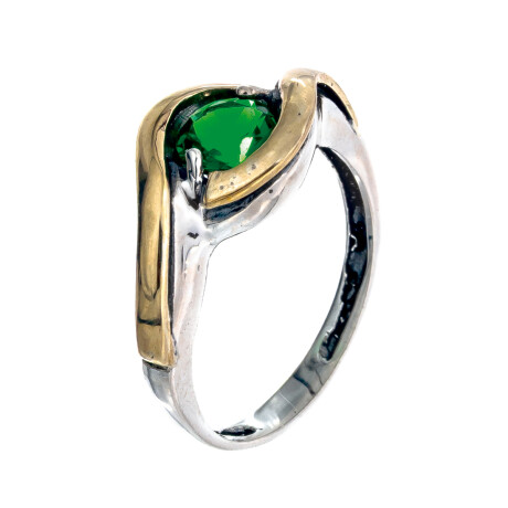 Anillo de Plata 925 ,Double y circonia Anillo de Plata 925 ,Double y circonia