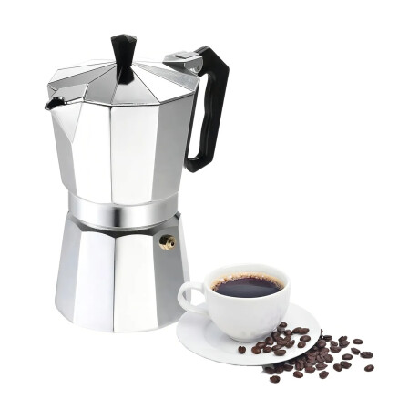 Cafetera Estilo Italiana en Aluminio para 12 Tazas Plateado