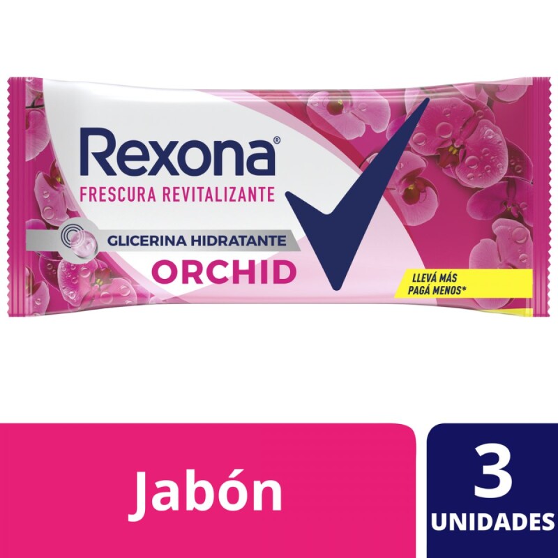 Jabón en Barra Rexona Orchid Fresh X3 125 GR