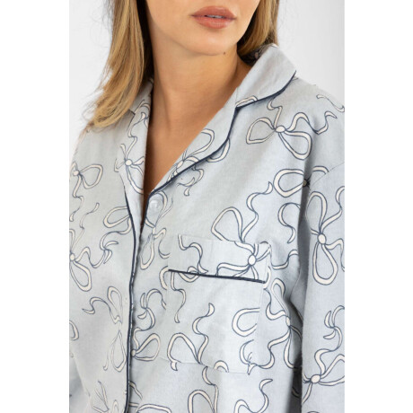 Pijama franela Celeste antique