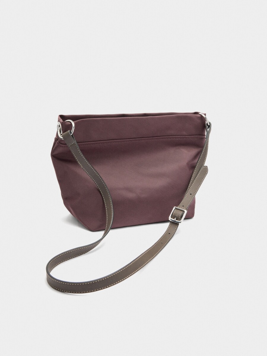 Bolso De Hombro De Nylon burdeos