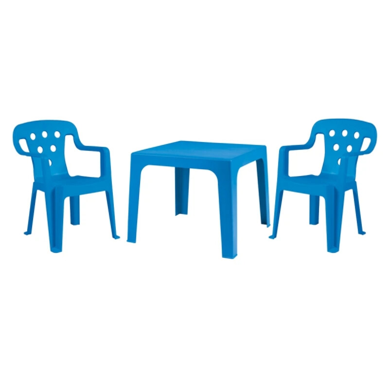 Juego De Mesa + 2 sillas infantil AZUL