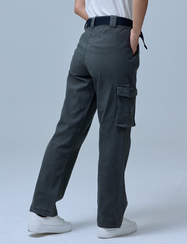 Pantalon Cargo Cinto OLIVA