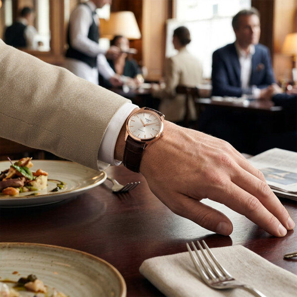 Reloj TISSOT Classic Dream 40MM con correa marrón y esfera plata Reloj TISSOT Classic Dream 40MM con correa marrón y esfera plata