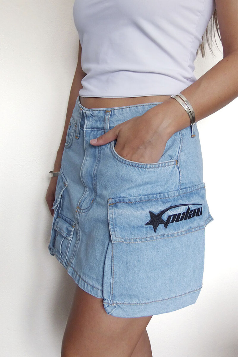 Falda Pulau Short Skirt Azul