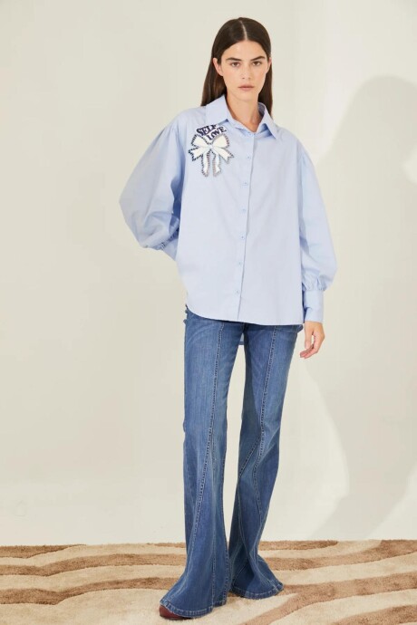 CAMISA SELF LOVE AZUL