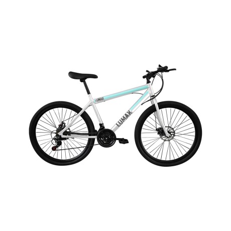 Bicicleta montaña rodado 26 freno disco Lumax Blanco/Celeste/Negro