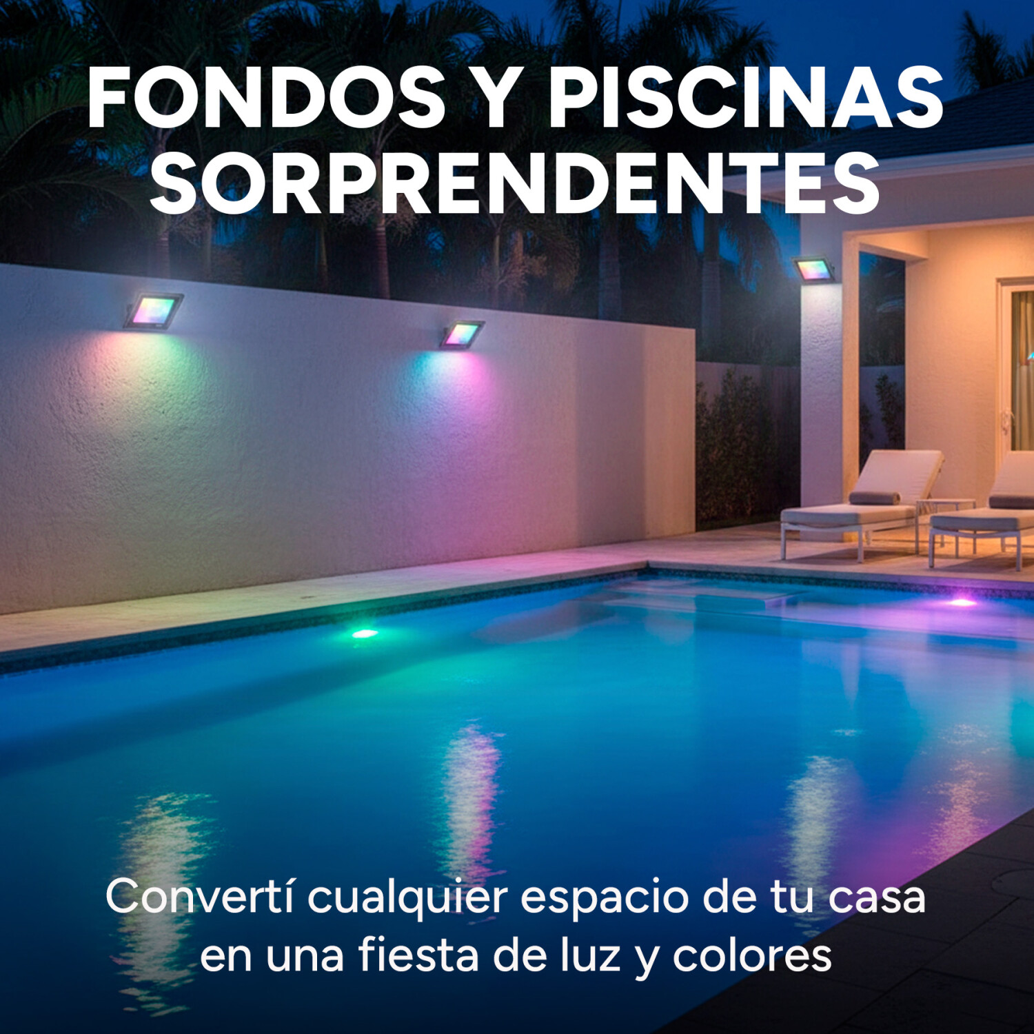Foco Led RGB Con Mando A Distancia - Todo En Piscinas Y Jardín