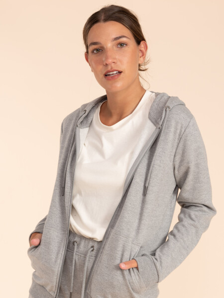 Campera Deportiva Básica Gris melange