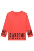 Camiseta Manga Larga Awesome Naranja