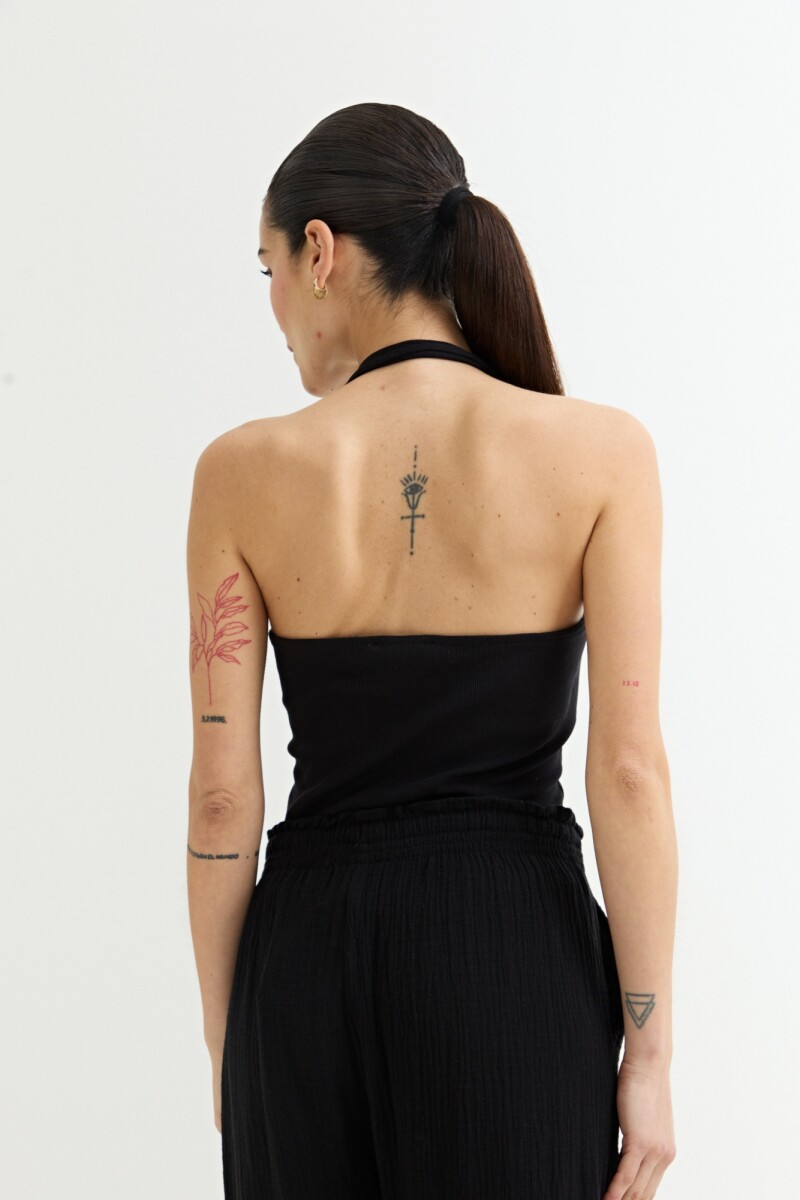 Top escote cuadrado NEGRO